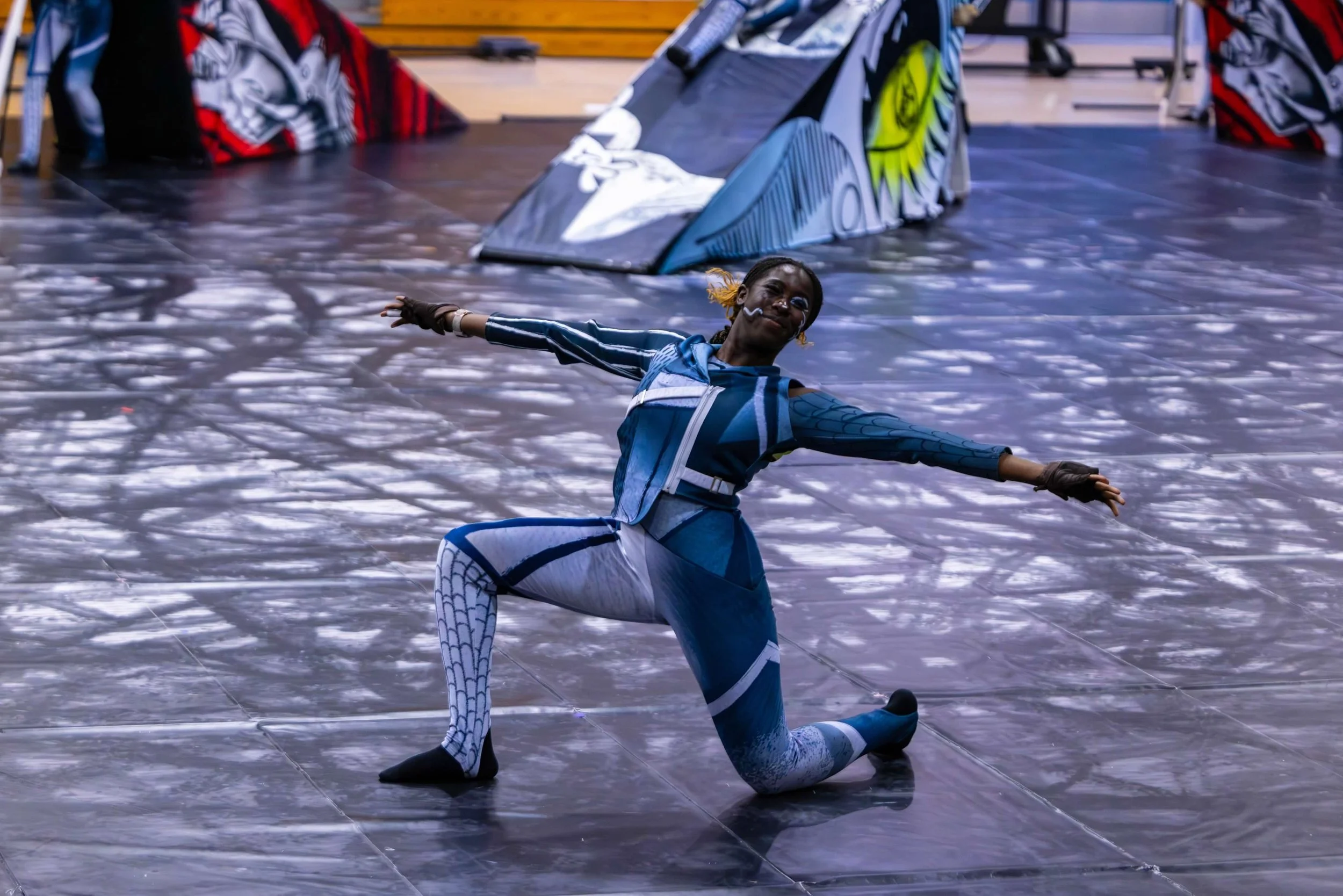 アンダークラウン クージー風 マルチカラー バスケット ジャージ タンクトップ Award-Winning WGI Ensemble | Chino Hills High SChool Color Guard